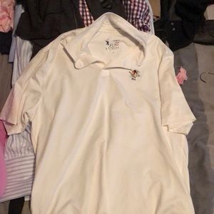 FG tech white golf polo